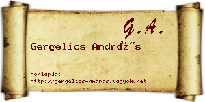 Gergelics András névjegykártya