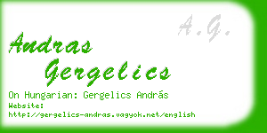 andras gergelics business card