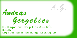 andras gergelics business card